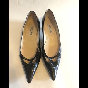 JIMMY CHOO kitten heal black pumps